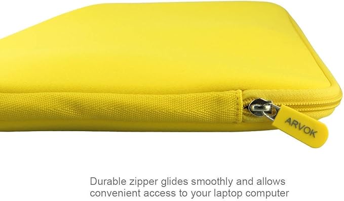 ARVOK Laptop Sleeve Ultra-Thin Case Water-Resistant Notebook Computer Pocket Tablet Briefcase Carrying Bag/Pouch Skin Cover for HP/Dell/Lenovo/Asus/Acer,Yellow,15inch