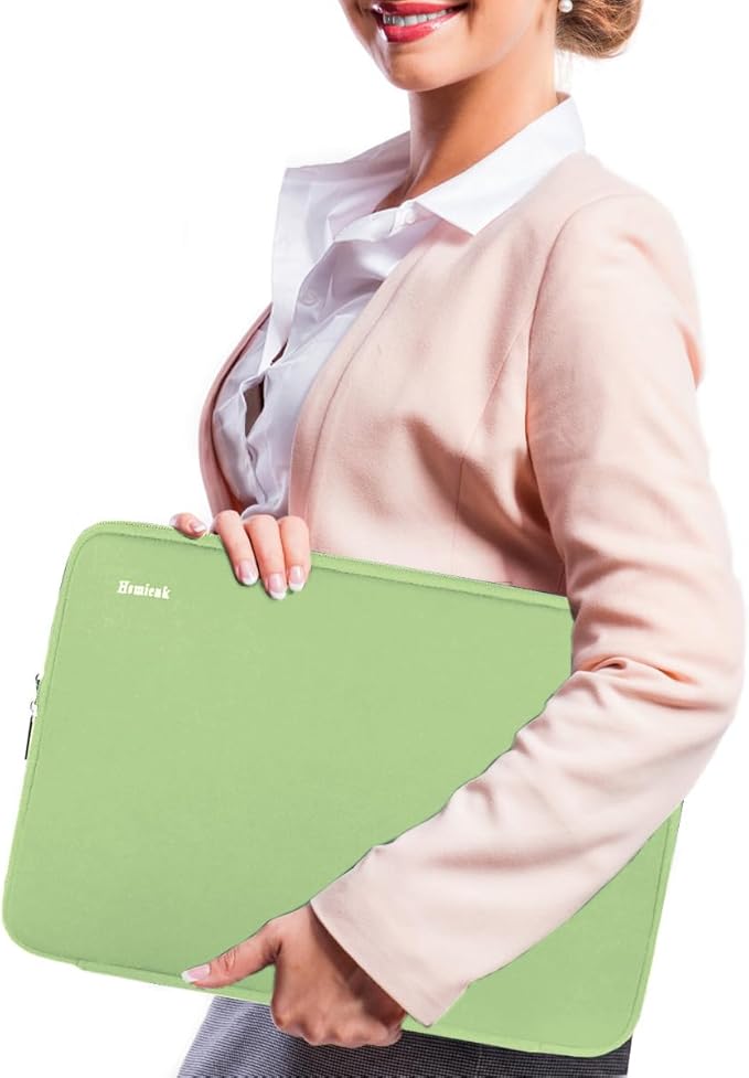 Laptop Sleeve 14 inch, Upgrade Shockproof Protective Computer Case Briefcase Carrying Bag Compatible with 14" HP, Lenovo, Asus, Acer, Notebook, Chromebook Computer, Light Green