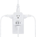 TESSAN Surge Protector Wall Outlet Extender, Multi Plug Outlet Splitter with 3 USB Charging Blocks(1 USB C), Multi Plug Wall Charger for Home, Office, School, College Dorm Essentials, White
