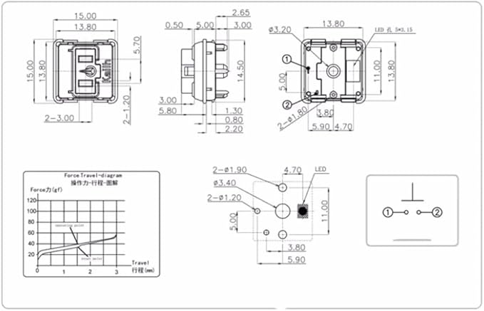 Kailh Silver Low Profile Switches 5 Pin Thiner Key switches- DIY Switches for Mechanical Gaming Keyboard Linear Hand Feeling (Silvers 70pcs)