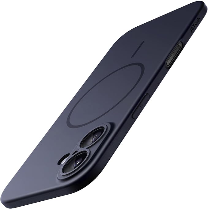 JETech Magnetic Slim Case for iPhone 17 6.3-Inch, Compatible with MagSafe, Ultra-Thin Lightweight Minimalist Phone Cover with Matte Finish and Full Camera Lens Protection (Deep Blue)