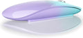 TENMOS M18 Bluetooth Mouse, USB C Rechargeable Wireless Mouse, Triple Mode (Dual Bluetooth+USB) Silent Mice Portable with USB Receiver and Type C Adapter for Laptop/MacBook/iPad - Green and Purple