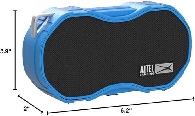 Altec Lansing - Baby Boom Waterproof Bluetooth Speaker, Wireless & Portable for Travel & Outdoor Use, Deep Bass & Loud Sound, 1 Pack (Blue)