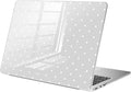 Compatible with MacBook Pro 13 inch Case M2 2025, 2024-2016 A2338 M1 A2251 A2289 A2159 A1989 A1708 A1706, Cute White Polka Dot Protective Hard Shell Clear Cover for Mac Pro 13