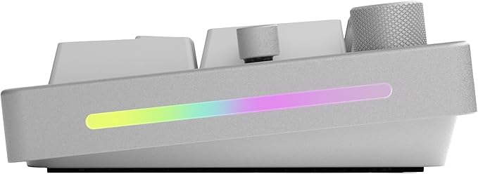GLORIOUS GMMK Mechanical Numpad- 10 Key USB Programmable Keypad - Hot Swappable, Volume Control, RGB Backlit, Wired & Wireless Bluetooth - Laptop & Keyboard Accessories- White