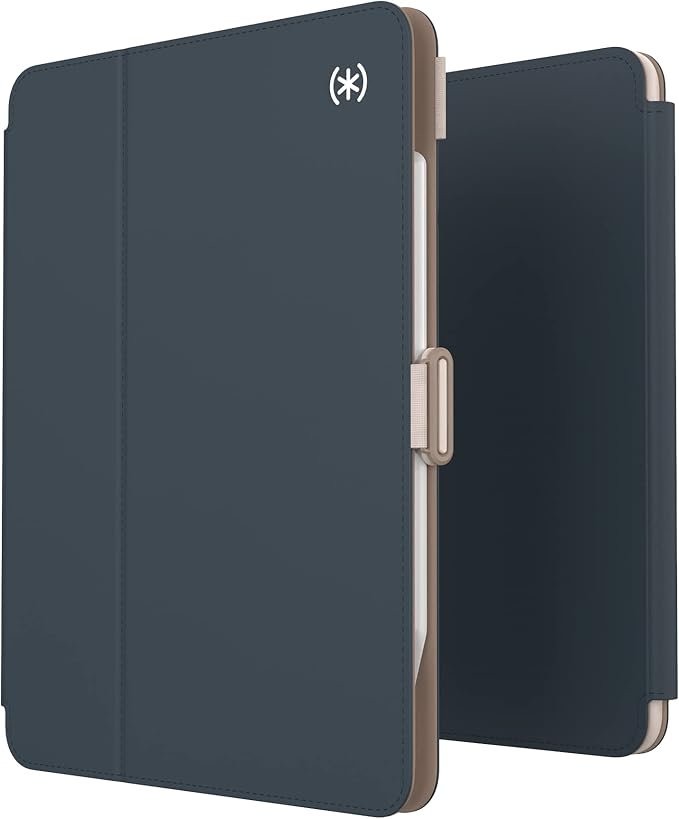 Speck iPad Pro 4th Generation Case - Hard Back Case for Apple iPad Pro 11-inch (2022) - Slim Multi Range Stand, Apple Pencil Holder, Drop Protection, Camera Shield - Balance Folio Almond Milk/Mocha