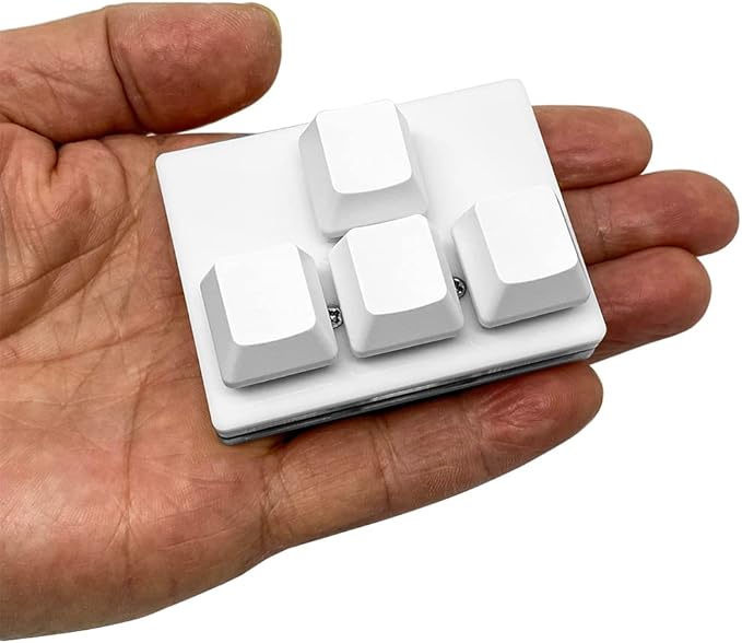 USB Mini 4-Key Keypad One-Handed Mechanical Gaming Keyboard Programming Macro Pad RGB Keypad for Windows Mac OSU HID Standard Keyboard with Red Hot Swappable Switch USB-C Keyboards