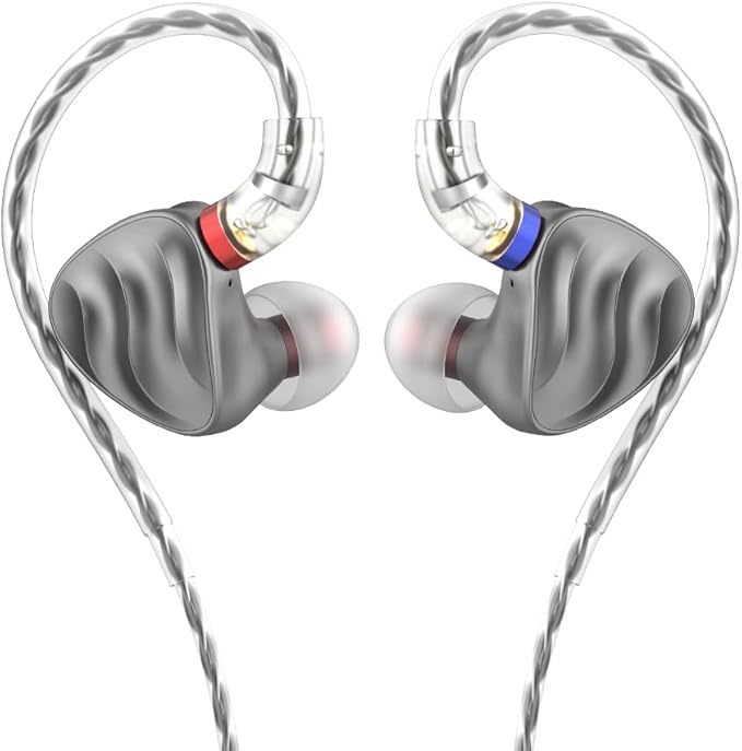 FIIO FH3 HiFi Earphones 3 Drivers (1 Dynamic + 2 Knowles BA), in-Ear Earphones High Resolution, Bass Sound, High Fidelity for Smartphone/PC/Tablet (Titanium)