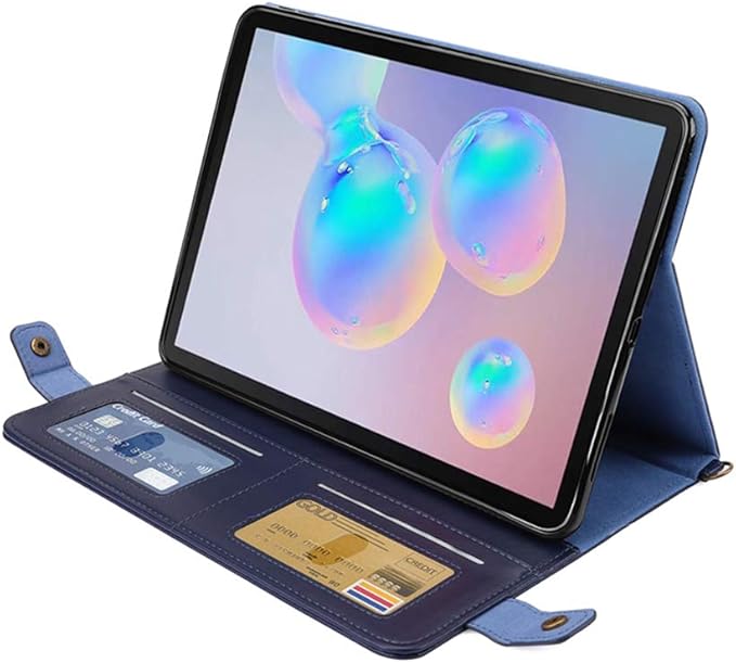 Handbag Case for iPad 10.2" (2019-2021) & iPad Pro/Air 10.5", Techcircle Folio Stand iPad Crossbody Wallet Case with Pencil Holder & Envelope Pocket, Hand Strap+Shoulder Strap Protective Cover, Navy