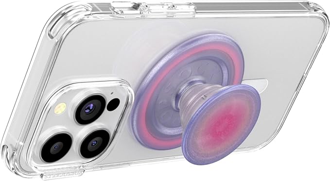 PopSockets Phone Grip for MagSafe, Magnetic Holder, Phone Stand, Cute Pink - Aura