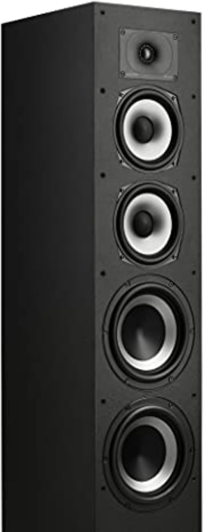 Polk Monitor XT70 Large Tower Speaker, Home Stereo Speakers, Hi-Res Audio, Dolby Atmos & DTS:X Compatible, 1" Tweeter, (2) 6.5" Balanced Woofers, (2) 8" Passive Radiators (Single, Midnight Black)