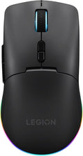 Lenovo Legion M220 Wireless RGB Gaming Mouse, Dual Channel Bluetooth, 2.4Ghz Wireless, USB-C Charging, 5-Level DPI Switch, Symmetrical Medium-Large Size, Black