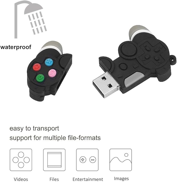 Cute USB Flash Drive 32GB Gamepad Thumb Drive Funny Memory Stick Zip Drive for Kids Students Gift Pendrive
