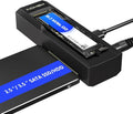 M.2 NVMe SSD Enclosure Adapter, 10Gbps SATA & M.2. NVMe Dual Bay Offline Clone USB-C Adapters Supports 3.5"/2.5" SATA SSD, Type-C Standalone Clone Duplicator