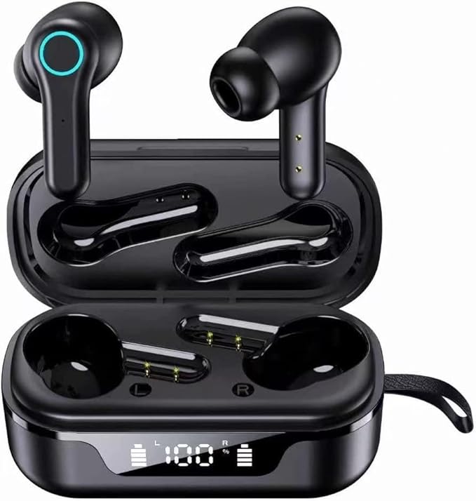 TWS Wireless Earphones ANC Earbuds Headphones Compatible with Motorola Edge Plus (2023,2022,2020), True Stereo Headset Hands-Free Mic Active Noise Canceling Charging Case