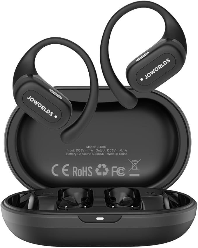 Bluetooth Headphones Air Conduction, IPX5 Waterproof Air Conduction Ear Buds, Over Ear Headphones with MIC, Over Ear Earbuds for Sports, Running Earbuds, 35 Hours Music, Clear Calls