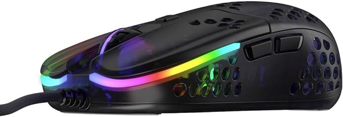 Xtrfy MZ1, Ultra-Light Wired Gaming Mouse, Cutting-Edge Pixart 3389 Sensor, Unique Shape for Optimum Aim, Adjustable RGB Lighting, Zy’s Rail Edition