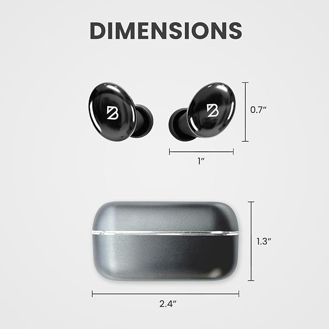 Back Bay Audio Tempo 30 Wireless Earbuds for Small Ears - Award-Winning Sound, Sweatproof Bluetooth Earbuds, Tech Fitness Gifts for Men, Comfortable Bluetooth Ear Buds for Women - Navy