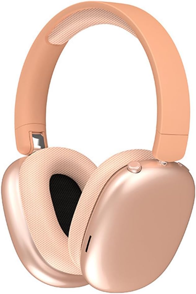 Wireless Headphones Bluetooth Headphones Active Noise Cancelling Over-Ear Head-Phones with Microphones, 24 Hours Playtime, HiFi Audio Adjustable Headset for iPhone/Android/Samsung - Orange.