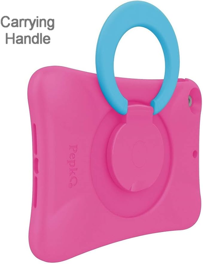 Kids EVA Case for iPad | Multi-Direction Stable Stand | Compatible with 10.2-Inch iPad 2021/2020/2019 (9th/8th/7th Generation) (Pink+Blue)