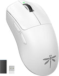 VGN Dragonfly F1 Pro Max Wireless Gaming Mouse, 130h Playtime Long Endurance, 55g Lightweight, PAW3395 26K DPI Flagship Sensor, 4000Hz Polling Rate Supported, Low Latency Esports Peripherals, White