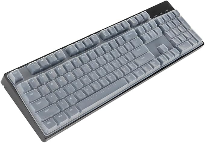 Silicone Keyboard Skin Cover Compatible for Razer Huntsman V2 Optical Gaming Keyboard & Razer BlackWidow V3 Mechanical Gaming Keyboard & Corsair Wired K60 RGB Pro Mechanical Gaming Keyboard - Clear