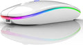 PEIBO Bluetooth Wireless Mouse for Laptop mac MacBook ipad MacBook air MacBook pro pc Desktop Computer Windows Chromebook Notebook (White White)