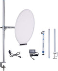 Amaran Verge Max Kit 22" Key Light with Stand/Adjustable Arm for Streaming,60W Bi-Color 2700-6500K Support 7 Lighting Effects Desk Ring Panel Light for Video Recording,Game,Podcast,Tiktok(White)