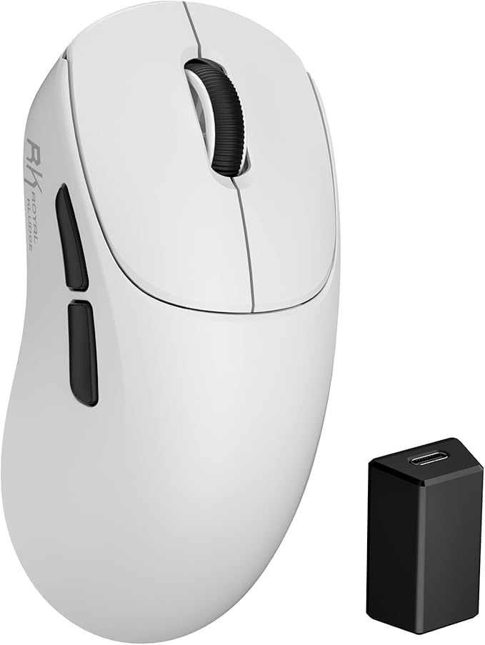 RK ROYAL KLUDGE MG5 8K Wireless Gaming Mouse, 42K DPI PAW3950 Sensor, 56g Lightweight Ergonomic Mouse, Dual 8000Hz Polling Rate, Tri-Mode 2.4G/BT/USB-C, Programmable Web Drive for PC Win/Mac