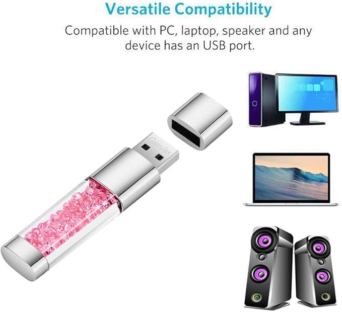 USB Flash Drive, 8GB / 16GB / 32GB USB2.0 USB Memory Stick Date Storage Pendrive Thumb Drives (16GB, Light Pink)