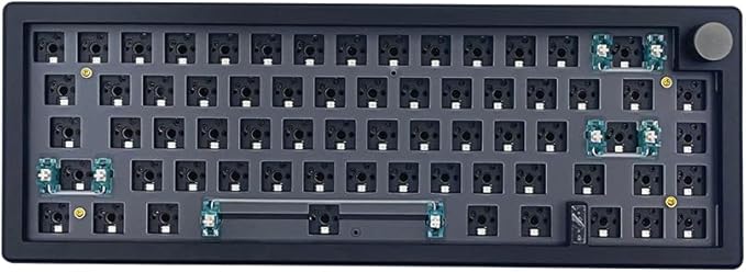 BOYI GMK67 Barebones Keyboard Kit,65% RGB Hot-Swap Gasket Mounted Tri-Mode BT/2.4GHz/USB-C 4000mAh Wireless Custom Programmable Mechanical Gaming Keyboard DIY Kit with Knob(Black)