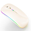 PEIBO Bluetooth Wireless Mouse for Laptop mac MacBook ipad MacBook air MacBook pro pc Desktop Computer Windows Chromebook Notebook (Cream White)