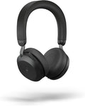 Jabra Evolve2 75 PC Wireless Headset with 8-Microphone Technology - Dual Foam Stereo Headphones with Advanced Active Noise Cancelling, USB-A Bluetooth Adapter and MS Teams-Compatibility - Black