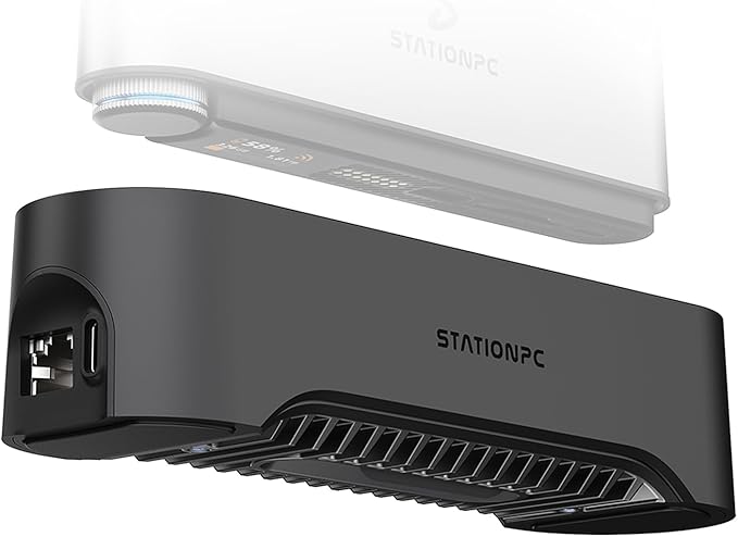 PocketCloud Dock for Portable NAS, M.2 NVMe Slot, Expend Storage, 2.5GbE Ethernet, PD Charging & USB-A Ports, Modular SSD Storage, Smart Cooling, Dual Backup & Charging (Dock Only, Diskless)