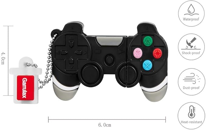 USB Flash Drive, 8GB / 16GB / 32GB USB2.0 Cute Shape USB Memory Stick Date Storage Pendrive Thumb Drives (16GB, Gamepad)