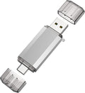 RAOYI 64GB USB 3.0 Type C Dual OTG Flash Drive USB C Thumb Drive Memory Stick with Keychain Hole Suitable for USB-C Smartphones, MacBook, Computers and Tablets (Silver)