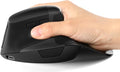 Seenda MOE302 Vertical Ergonomic Mouse with Palm Rest, Rechargeable Wireless Mouse for Wrist Pain Relief, One-Click Desktop Shortcut, Silent Click, 4 DPI, USB & Type-C Receiver, for Laptop & PC(Black)