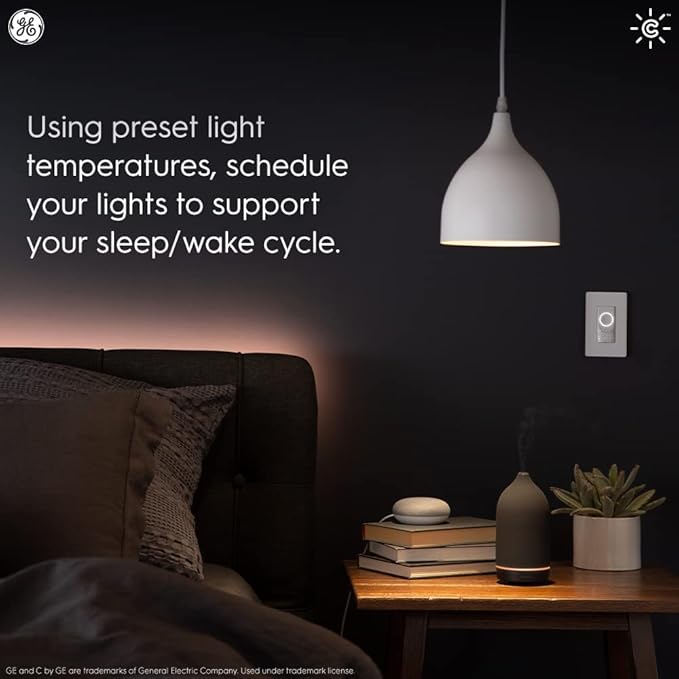 GE CYNC Smart LED Light Bulbs, Color Changing, Bluetooth Enabled, Christmas Lights and Holiday Décor, Compatible with Alexa and Google (2 Pack)