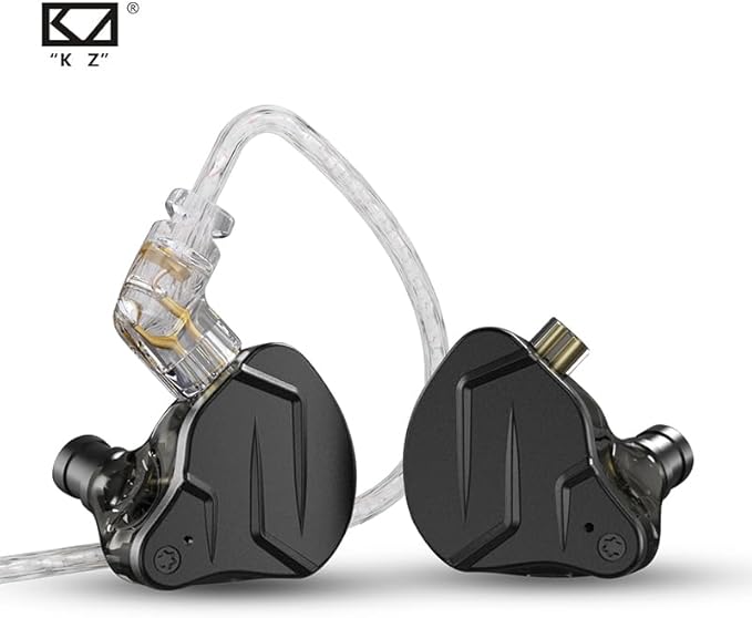 KZ ZSN PRO X Gaming Earbuds in Ear Monitor Headphones, High Fidelity IEMS Earphones, Hybrid Dual Driver Wired Earbuds with 1BA 1DD Detachable Tangle-Free Cable for Computer Tablet (Black, without Mic)