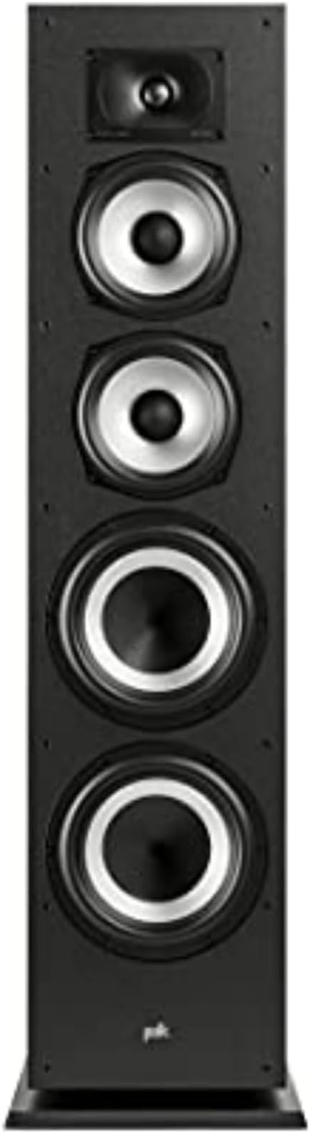 Polk Monitor XT70 Large Tower Speaker, Home Stereo Speakers, Hi-Res Audio, Dolby Atmos & DTS:X Compatible, 1" Tweeter, (2) 6.5" Balanced Woofers, (2) 8" Passive Radiators (Single, Midnight Black)