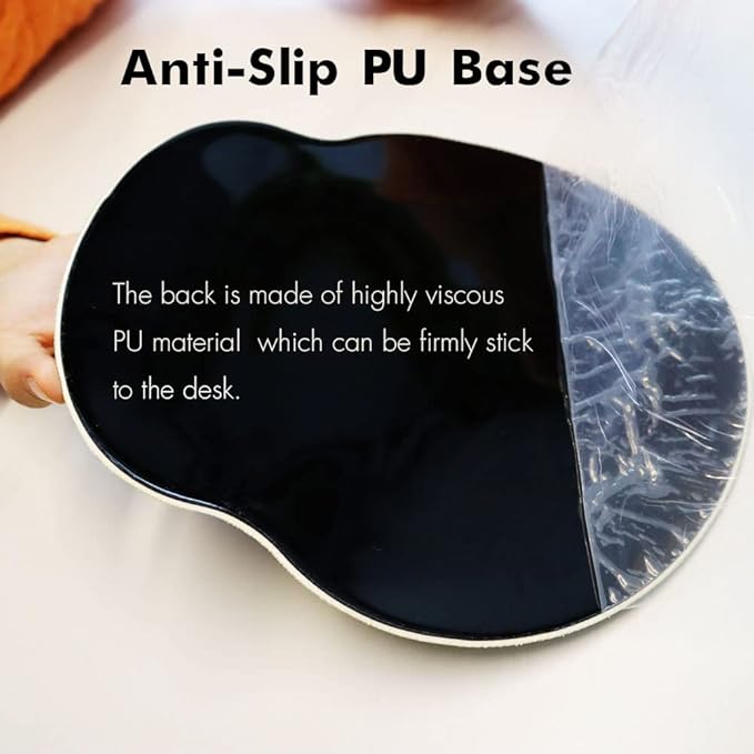 Cute Ergonomic Mouse Pad Wrist Support,[ 20% Larger] Wrist Rest Non-Slip Gel Anime Kawaii 3D Bear Donut Mouse Pads, Silicon Wrist Pad,with Coaster,Easy-Typing,Pain Relief, Game Work Study Home Office