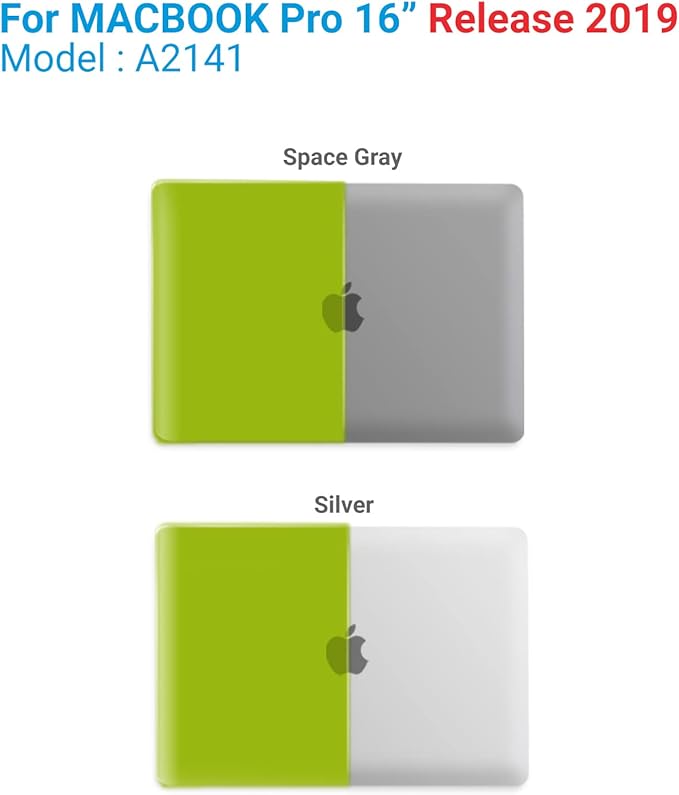 IBENZER Compatible with MacBook Pro 16 Inch Case A2141 Release 2020 2019, Hard Shell Case with Keyboard Cover & Type C Adapter for Old Version Mac Pro 16’’, Avocado Green, T16AVGN+1TC