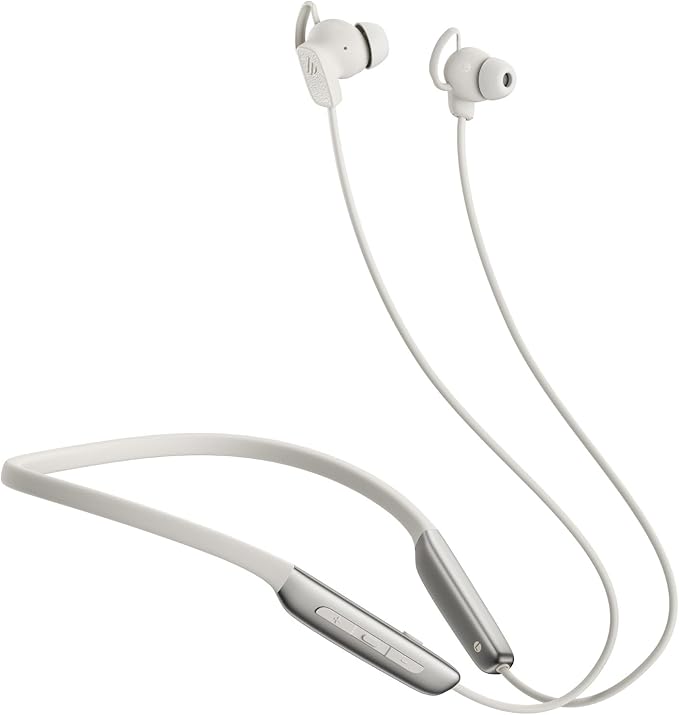 Edifier W280NB Pro Neckband Wireless Headphones - Active Noise Cancellation,IP55 Waterproof, 23H Playtime,Hi-Res Audio with LDAC, Bluetooth 5.4 Wireless Earbuds - White