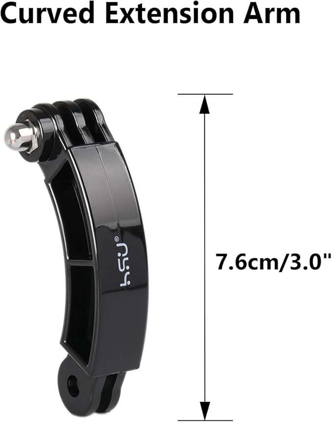 HSU Universal Rotary Extension Mount Set for GoPro AKASO Campark Osmo Action, GoPro Extension Arm with Quick Release Buckle Clip Basic Base Mount Adhesive Mount and Thumb Screw for Action Cameras