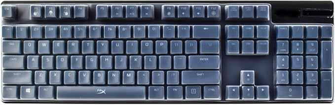 Silicone Keyboard Skin Cover Compatible for Razer Huntsman V2 Optical Gaming Keyboard & Razer BlackWidow V3 Mechanical Gaming Keyboard & Corsair Wired K60 RGB Pro Mechanical Gaming Keyboard - Clear