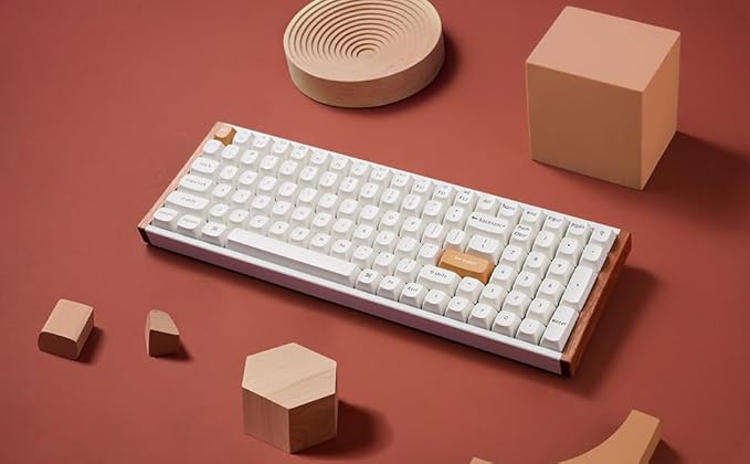 Keychron K4 HE QMK Wireless Gaming Custom Mechanical Keyboard, 2.4 GHz/Bluetooth/Wired 96% Layout Hot-Swappable Programmable RGB Backlit Gateron Magnetic Switches for Mac Windows, Wood Frame-White