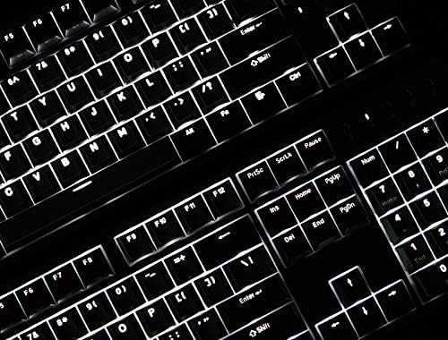 DURGOD K310 Corona White Backlit Full Size Mechanical Keyboard | 104 Keys Full Size | USB C Wired | Doubleshot PBT Keycaps | Programmable Keys | Windows & Mac (Corona, Cherry MX Silent Red Switch)