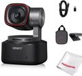OBSBOT Tiny 2 AI-Powered PTZ 4K Webcam 1/1.5" CMOS 4X Faster Focusing USB 3.0 10x Faster Data Transmission Voice Control, W Cleaning Cloth