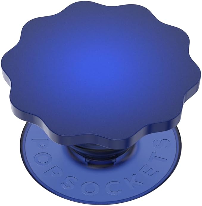 PopSockets Adhesive Phone Grip, Holder, Phone Stand, Blue - Molded Flower Cobalt