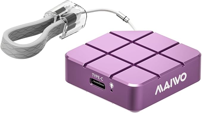 MAIWO 1TB Portable SSD External Solid State Drive, Build-in M.2 2230 PCIe NVMe SSD, USB C 3.2 Up to 1050MB/s, Mini Cute PSSD for iPhone 15 16 17 Pro Max MacBook Pro Air, Aluminum (Pinkish Purple)
